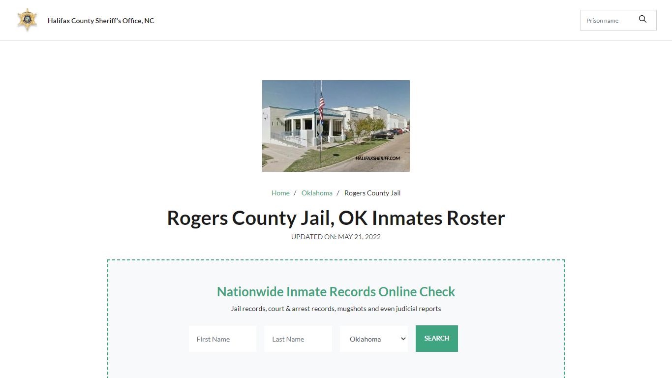 Rogers County Jail , OK Inmates Roster - Halifax County Sheriff's ...